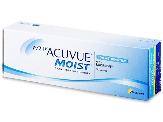 Imagen de 1 DAY ACUVUE MOIST TORIC S-0.75 C- 1.25 X 80 CB - 8.5
